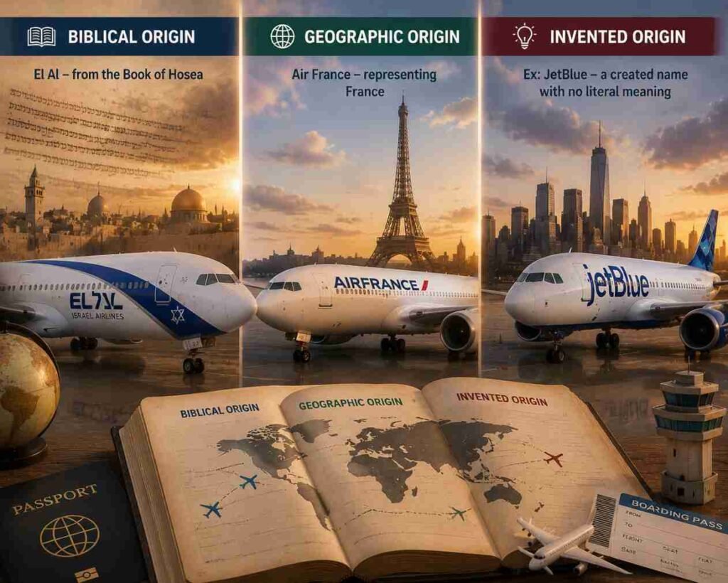 Comparing Airline Name Origins: Biblical vs. Geographic vs. Invented