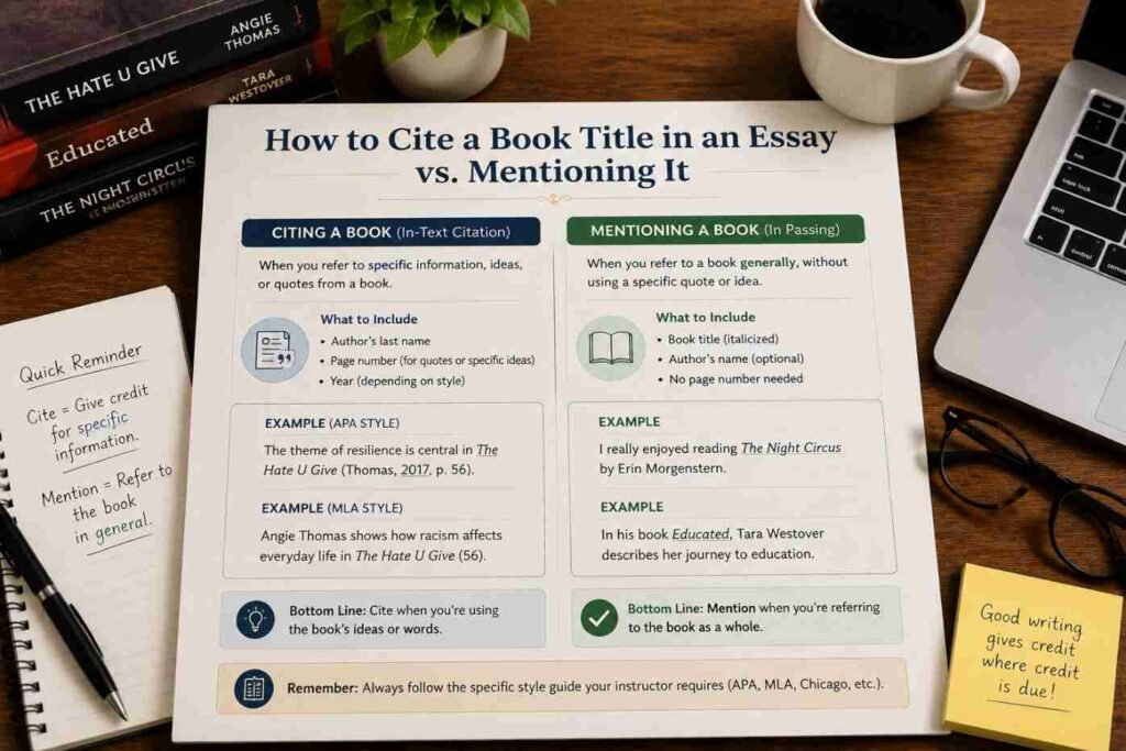 How to Cite a Book Title in an Essay vs. Mentioning It