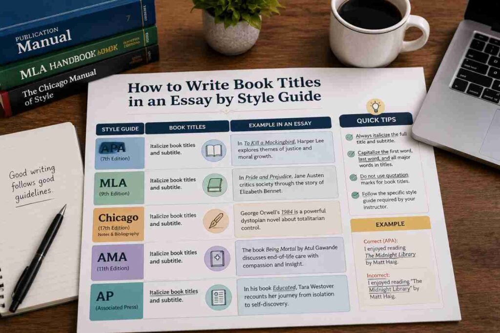 How to Write Book Titles in an Essay by Style Guide