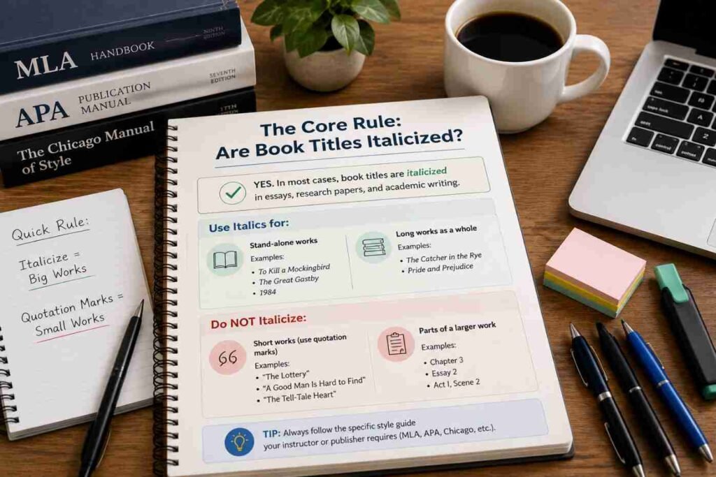 The Core Rule: Are Book Titles Italicized?